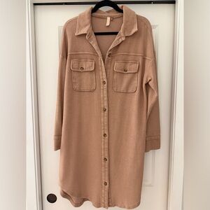 Pilcro Corduroy Button-Up Shirt Dress